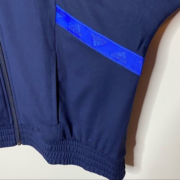 Adidas x Zoe Saldana Collection Track Jacket Coat Oversized Navy Blue Size XL - Picture 3 of 6